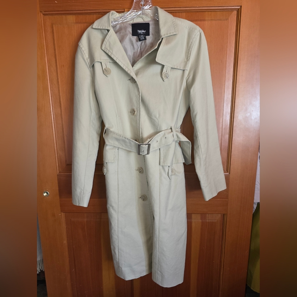 Mossimo trench coat with belt 3/4 Length Size Small - Picture 1 of 7